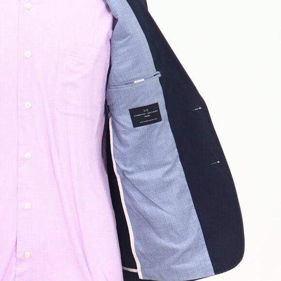Combatant Gentlemen 40R Navy Blazer Sport Coat Jacket 2-Button Solid T487 - Picture 11 of 11